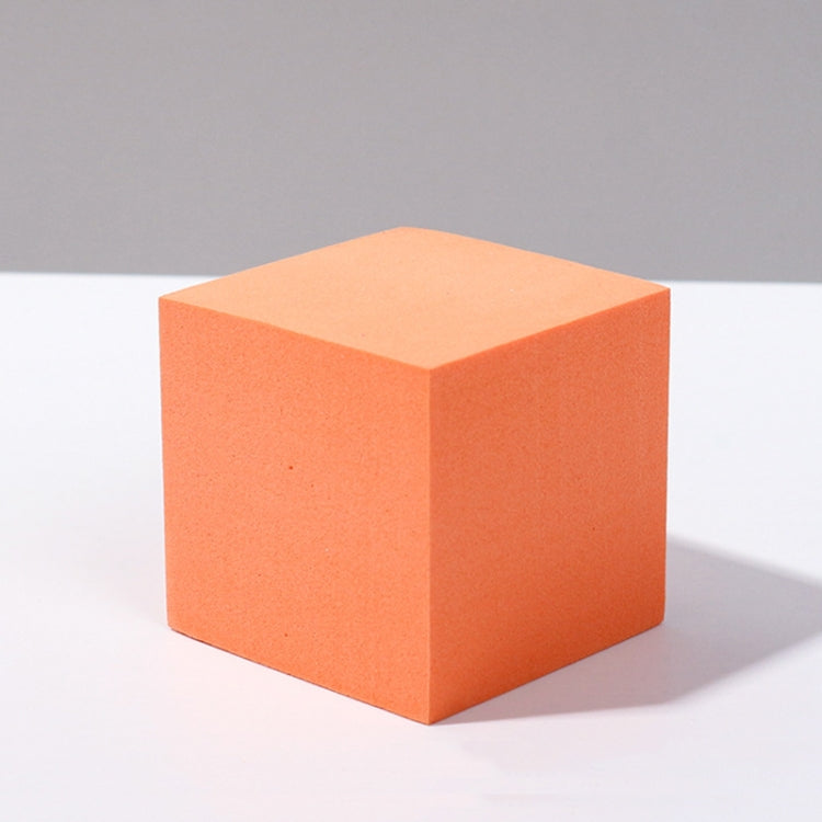 8 pezzi di cubo geometrico per foto, ornamenti decorativi, piattaforma fotografica, Small Orange Square, Large Orange Square, Small Orange Rectangular, Large Orange Rectangular, Small Orange Cylinder, Large Orange Cylinder, Small Orange Hexagon        ...