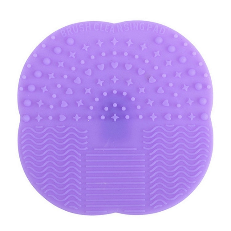 Tampone per la pulizia della spazzola cosmetica in silicone a quattro foglie di trifoglio da 5 pezzi con consegna a colori casuale a ventosa