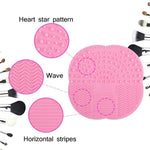 Tampone per la pulizia della spazzola cosmetica in silicone a quattro foglie di trifoglio da 5 pezzi con consegna a colori casuale a ventosa
