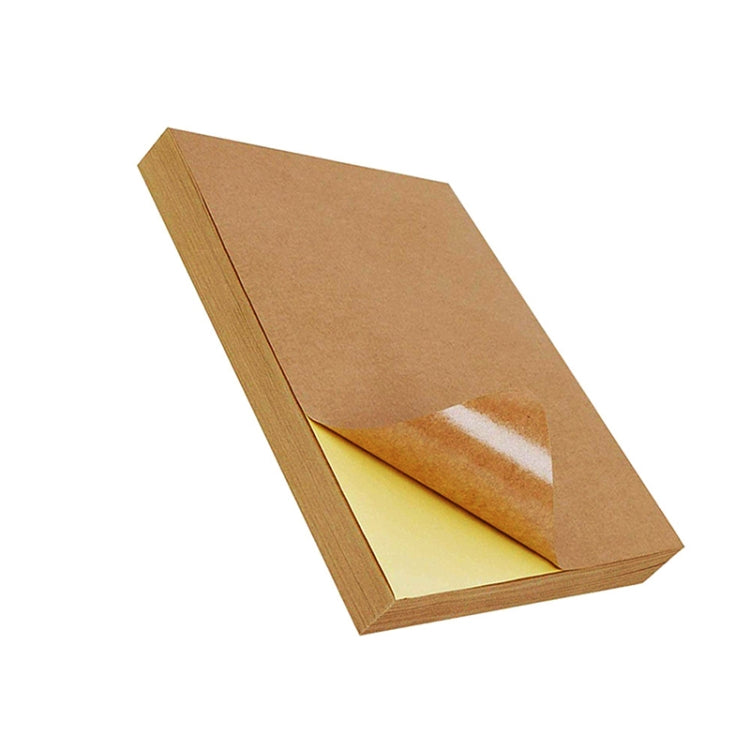 GYNP8081 100 pezzi di adesivi per contrassegni laser a getto d'inchiostro in carta kraft A4, carta da stampa autoadesiva, Dark, Light, Matte, Glossy