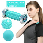 Palla da massaggio Palla per fascia plantare Palla per rilassamento muscolare Palla per fitness Palla per tenere la mano, Stile:, Set 1, Foot Massage Wheel, Set 2, Foot Bottom + Hexagon + 9cm Tattool, Blue Foot Bottom + Bump Peanut Ball + 7cm Tattan   ...