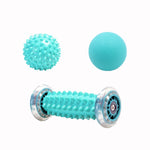 Palla da massaggio Palla per fascia plantare Palla per rilassamento muscolare Palla per fitness Palla per tenere la mano, Stile:, Set 1, Foot Massage Wheel, Set 2, Foot Bottom + Hexagon + 9cm Tattool, Blue Foot Bottom + Bump Peanut Ball + 7cm Tattan   ...