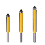 Fresa per rifilatura estesa a 8 manici con fresa per linea di lavorazione del legno con cuscinetti, specifica:, 8x1/2x50.8mm, 8x1/2x63.5mm, 8x1/2x76.2mm, 3 PCS/Set