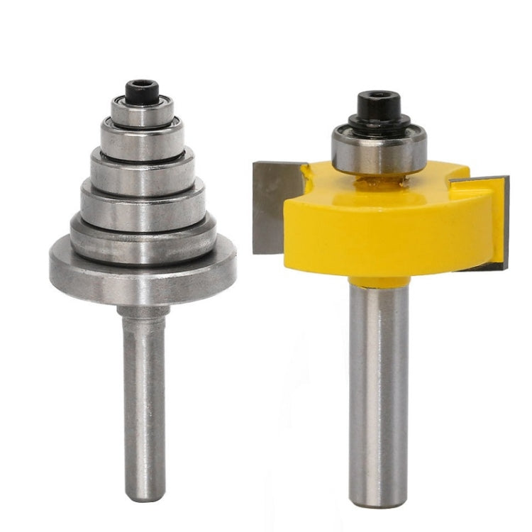 7 frese per cuscinetti 8 frese regolabili per la lavorazione del legno con impugnatura, 7 Bearing Slot Cutters