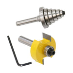 7 frese per cuscinetti 8 frese regolabili per la lavorazione del legno con impugnatura, 7 Bearing Slot Cutters
