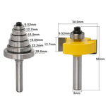 7 frese per cuscinetti 8 frese regolabili per la lavorazione del legno con impugnatura, 7 Bearing Slot Cutters