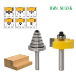 7 frese per cuscinetti 8 frese regolabili per la lavorazione del legno con impugnatura, 7 Bearing Slot Cutters