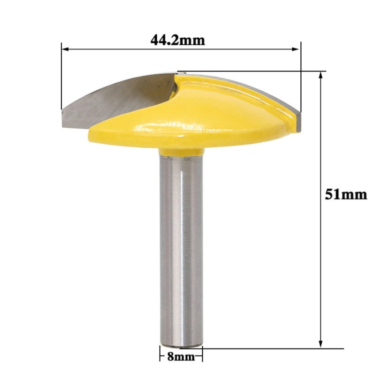 Fresa per legno sottile a fondo piatto a 8 manici, 8-Handle