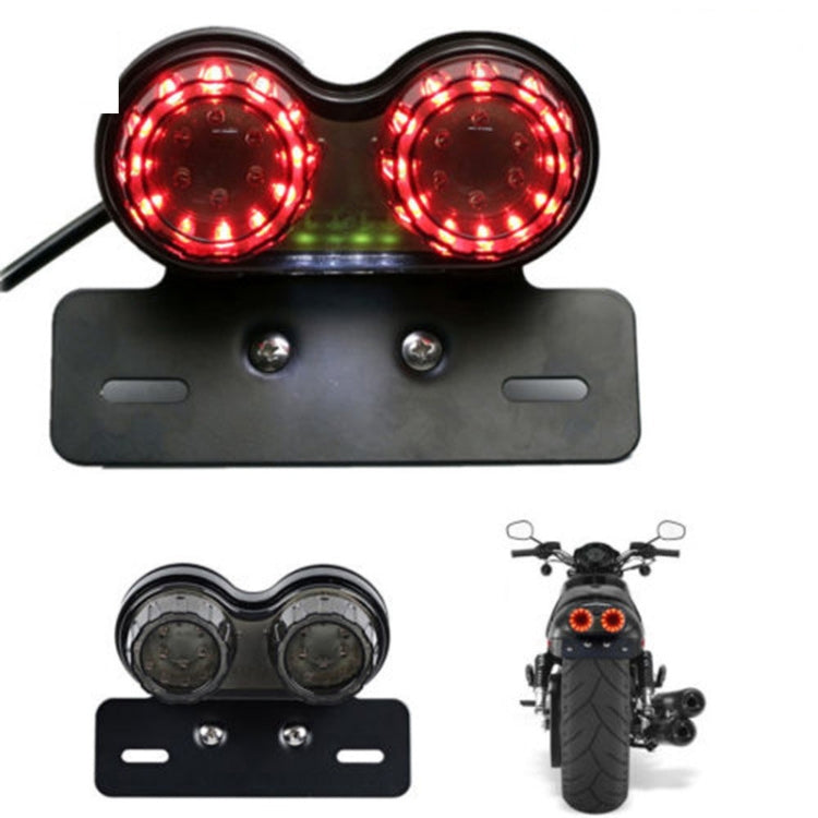 Luce freno posteriore integrata a LED retrò modificata per moto, Rear Taillight Brake Light