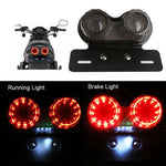 Luce freno posteriore integrata a LED retrò modificata per moto, Rear Taillight Brake Light