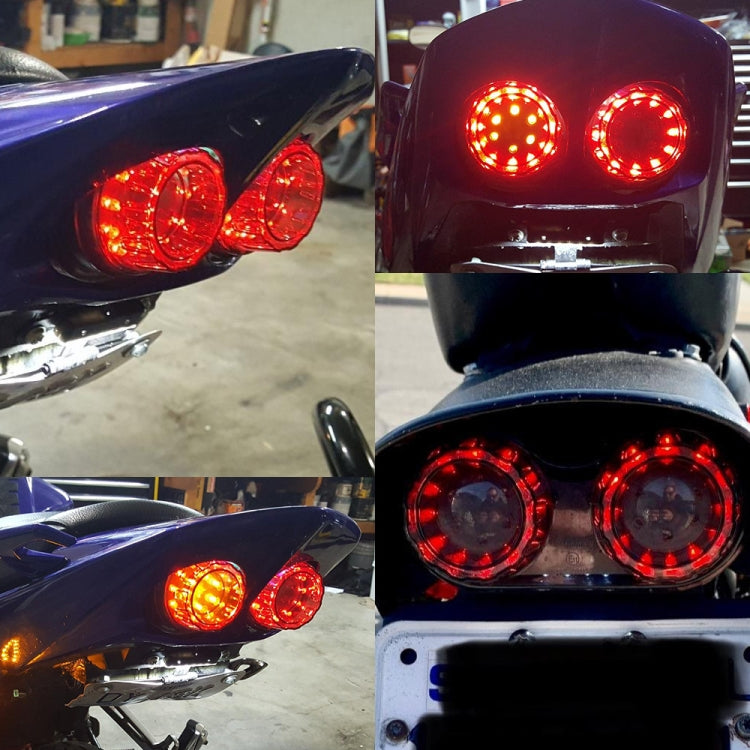 Luce freno posteriore integrata a LED retrò modificata per moto, Rear Taillight Brake Light