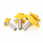 Fresa per macchina per incisione del legno Coltello per giunzione a 45 gradi, 1/2x1-3/8mm, 1/2x2mm, 1/2x2-3/4mm, 12x1-3/8mm, 12x2mm, 12x2-3/4mm, 1/2mm Handle 3PCS/Set, 12mm Handle 3PCS/Set