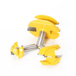 Fresa per macchina per incisione del legno Coltello per giunzione a 45 gradi, 1/2x1-3/8mm, 1/2x2mm, 1/2x2-3/4mm, 12x1-3/8mm, 12x2mm, 12x2-3/4mm, 1/2mm Handle 3PCS/Set, 12mm Handle 3PCS/Set