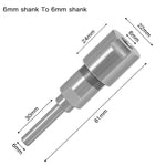 Convertitore per asta di prolunga per macchina da rifilatura per incisione, 6mm To 6mm, 1/4mm To 1/4mm, 1/4mm To 8mm, 8mm To 12mm, 8mm To 1/2mm, 8mm To 8mm, 12mm To 12mm, 1/2mm To 1/2mm