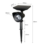 Lampada solare da esterno rotante RGB IP55 6V 0,3W