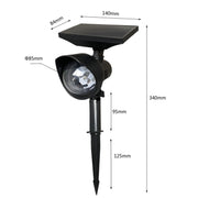 Lampada solare da esterno rotante RGB IP55 6V 0,3W