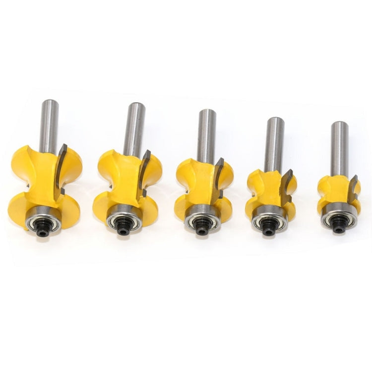 Taglierina per la lavorazione del legno della macchina per incidere della taglierina semicircolare positiva con cuscinetto a 8 codoli, No. 1, No. 2, No. 3, No. 4, No. 5, 5 PCS/Set