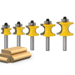 Taglierina per la lavorazione del legno della macchina per incidere della taglierina semicircolare positiva con cuscinetto a 8 codoli, No. 1, No. 2, No. 3, No. 4, No. 5, 5 PCS/Set