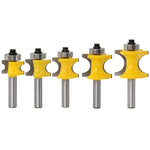 Taglierina per la lavorazione del legno della macchina per incidere della taglierina semicircolare positiva con cuscinetto a 8 codoli, No. 1, No. 2, No. 3, No. 4, No. 5, 5 PCS/Set