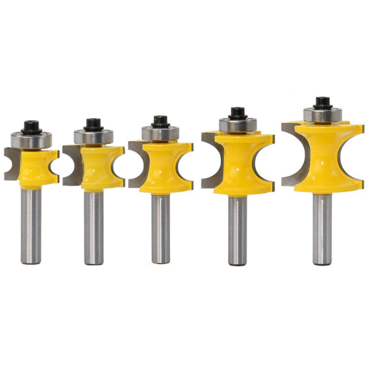Taglierina per la lavorazione del legno della macchina per incidere della taglierina semicircolare positiva con cuscinetto a 8 codoli, No. 1, No. 2, No. 3, No. 4, No. 5, 5 PCS/Set