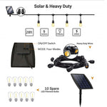 10 in 1 lampadina solare per esterni lampada a stringa luce solare da giardino impermeabile