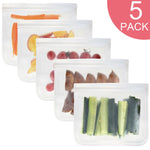 Borsa per la conservazione degli alimenti in PEVA satinato traslucido Borsa per la conservazione degli alimenti per frigorifero Borsa per alimenti autosigillante, 5 PCS / Set(NO.1x5), 5 PCS / Set(NO.2x5), 6 PCS / Set(NO.1x4+NO.2x2)                     ...
