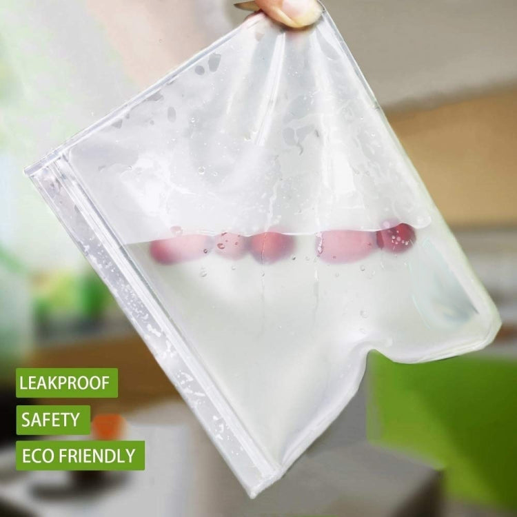 Borsa per la conservazione degli alimenti in PEVA satinato traslucido Borsa per la conservazione degli alimenti per frigorifero Borsa per alimenti autosigillante, 5 PCS / Set(NO.1x5), 5 PCS / Set(NO.2x5), 6 PCS / Set(NO.1x4+NO.2x2)                     ...