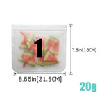 Borsa per la conservazione degli alimenti in PEVA satinato traslucido Borsa per la conservazione degli alimenti per frigorifero Borsa per alimenti autosigillante, 5 PCS / Set(NO.1x5), 5 PCS / Set(NO.2x5), 6 PCS / Set(NO.1x4+NO.2x2)                     ...
