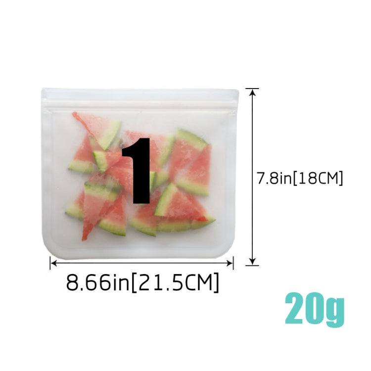 Borsa per la conservazione degli alimenti in PEVA satinato traslucido Borsa per la conservazione degli alimenti per frigorifero Borsa per alimenti autosigillante, 5 PCS / Set(NO.1x5), 5 PCS / Set(NO.2x5), 6 PCS / Set(NO.1x4+NO.2x2)                     ...