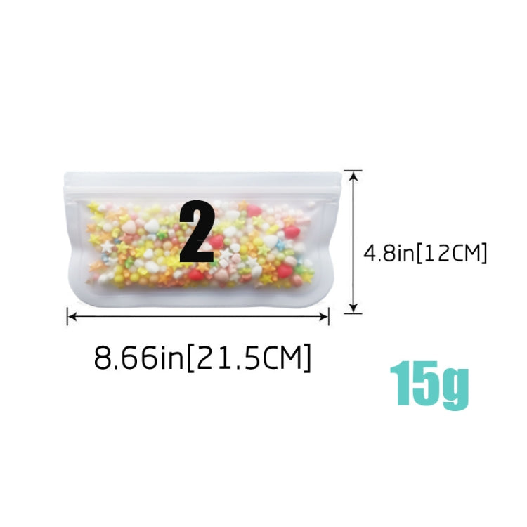 Borsa per la conservazione degli alimenti in PEVA satinato traslucido Borsa per la conservazione degli alimenti per frigorifero Borsa per alimenti autosigillante, 5 PCS / Set(NO.1x5), 5 PCS / Set(NO.2x5), 6 PCS / Set(NO.1x4+NO.2x2)                     ...