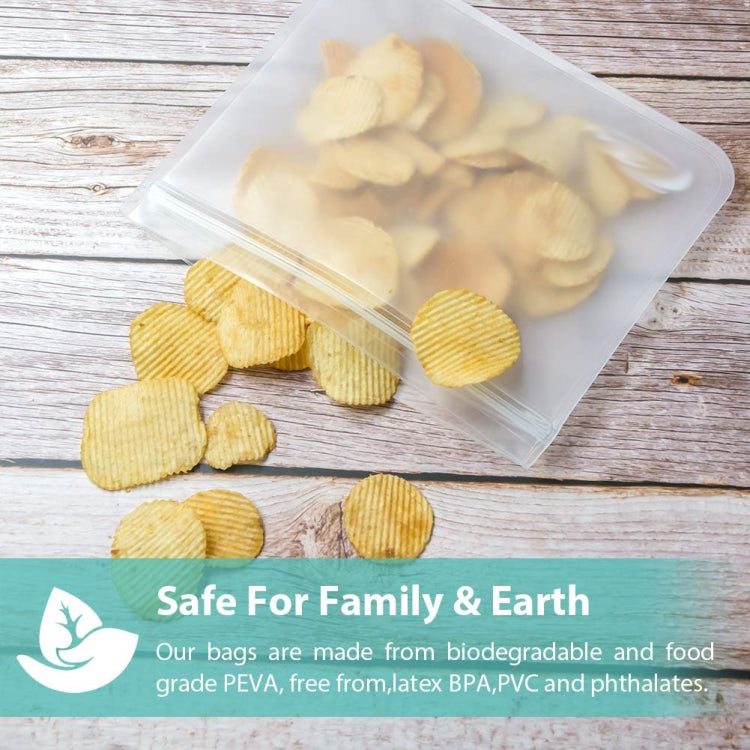 Borsa per la conservazione degli alimenti in PEVA satinato traslucido Borsa per la conservazione degli alimenti per frigorifero Borsa per alimenti autosigillante, 5 PCS / Set(NO.1x5), 5 PCS / Set(NO.2x5), 6 PCS / Set(NO.1x4+NO.2x2)                     ...