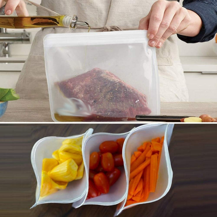 Borsa per la conservazione degli alimenti in PEVA satinato traslucido Borsa per la conservazione degli alimenti per frigorifero Borsa per alimenti autosigillante, 5 PCS / Set(NO.1x5), 5 PCS / Set(NO.2x5), 6 PCS / Set(NO.1x4+NO.2x2)                     ...