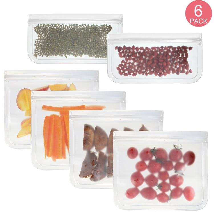 Borsa per la conservazione degli alimenti in PEVA satinato traslucido Borsa per la conservazione degli alimenti per frigorifero Borsa per alimenti autosigillante, 5 PCS / Set(NO.1x5), 5 PCS / Set(NO.2x5), 6 PCS / Set(NO.1x4+NO.2x2)                     ...