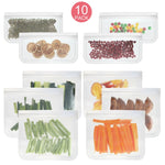 Borsa per la conservazione degli alimenti in PEVA satinato traslucido Borsa per la conservazione degli alimenti per frigorifero Borsa per alimenti autosigillante, 5 PCS / Set(NO.1x5), 5 PCS / Set(NO.2x5), 6 PCS / Set(NO.1x4+NO.2x2)                     ...
