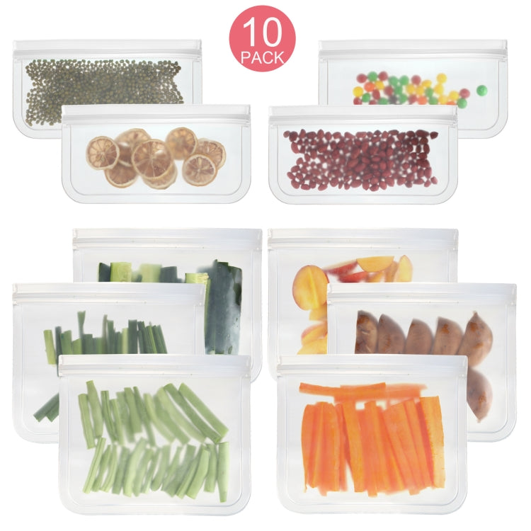 Borsa per la conservazione degli alimenti in PEVA satinato traslucido Borsa per la conservazione degli alimenti per frigorifero Borsa per alimenti autosigillante, 5 PCS / Set(NO.1x5), 5 PCS / Set(NO.2x5), 6 PCS / Set(NO.1x4+NO.2x2)                     ...