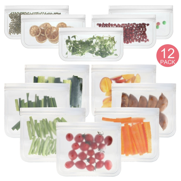 Borsa per la conservazione degli alimenti in PEVA satinato traslucido Borsa per la conservazione degli alimenti per frigorifero Borsa per alimenti autosigillante, 5 PCS / Set(NO.1x5), 5 PCS / Set(NO.2x5), 6 PCS / Set(NO.1x4+NO.2x2)                     ...