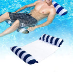 Fila galleggiante per nuoto adulto con amaca gonfiabile in PVC, dimensioni: 120 x 70 cm, Light Blue Striped, Rose Red Striped, Yellow Stripe, Green Striped, Orange Striped, Dark Blue Striped, Yellow + Blue, Green + Blue