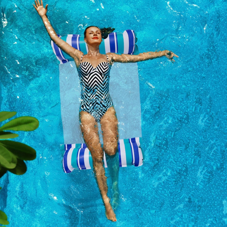 Fila galleggiante per nuoto adulto con amaca gonfiabile in PVC, dimensioni: 120 x 70 cm, Light Blue Striped, Rose Red Striped, Yellow Stripe, Green Striped, Orange Striped, Dark Blue Striped, Yellow + Blue, Green + Blue