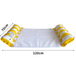 Fila galleggiante per nuoto adulto con amaca gonfiabile in PVC, dimensioni: 120 x 70 cm, Light Blue Striped, Rose Red Striped, Yellow Stripe, Green Striped, Orange Striped, Dark Blue Striped, Yellow + Blue, Green + Blue