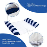 Fila galleggiante per nuoto adulto con amaca gonfiabile in PVC, dimensioni: 120 x 70 cm, Light Blue Striped, Rose Red Striped, Yellow Stripe, Green Striped, Orange Striped, Dark Blue Striped, Yellow + Blue, Green + Blue