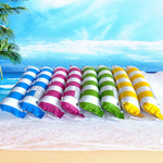 Fila galleggiante per nuoto adulto con amaca gonfiabile in PVC, dimensioni: 120 x 70 cm, Light Blue Striped, Rose Red Striped, Yellow Stripe, Green Striped, Orange Striped, Dark Blue Striped, Yellow + Blue, Green + Blue