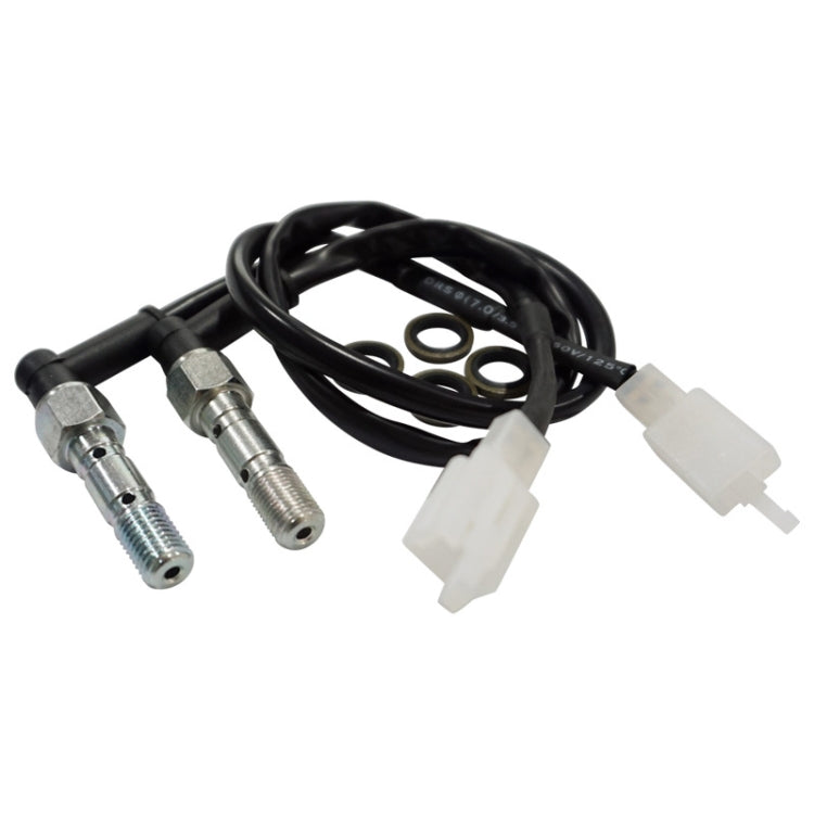 Accessori moto Pastiglia freno a disco Interruttore freno idraulico M10 Interruttore freno idraulico a doppio foro, M10 x 1.25mm, M10 x 1.00mm