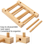 4 pezzi multiuso ciotola portadisco scolapiatti da cucina rack di stoccaggio per stoviglie in bambù, 2 Grid, 4 Grid, 7 Grid, 8 Grid