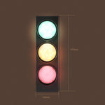 Lampada da parete per interni a LED in vetro tecnico in ferro battuto con semaforo per ristorante retro bar, 5W x 3