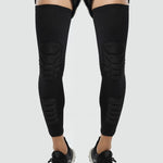 Un paio di ginocchiere sportive estese, copertura per cosce e polpacci, per arrampicata all'aperto, calcio, basket, equitazione, equipaggiamento protettivo, M (Black), L (Black), XL (Black), M (White), L  (White), XL (White), M (Red), L (Red), XL (Red)...