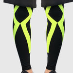 Un paio di ginocchiere sportive HX022, compressione elastica, protezione per cosce e polpacci, basket all'aperto, calcio, equitazione, M (Black / Gray), L  (Black / Gray), XL  (Black / Gray), M (Black / Green), L (Black / Green), XL (Black / Green)    ...