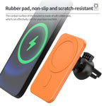 Presa d'aria per auto N16 10W + ventosa Supporto per telefono cellulare con caricabatterie wireless magnetico Magsafe per serie IPhone 12