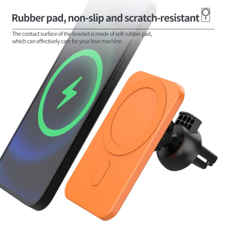 Presa d'aria per auto N16 10W + ventosa Supporto per telefono cellulare con caricabatterie wireless magnetico Magsafe per serie IPhone 12