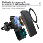 Presa d'aria per auto N16 10W + ventosa Supporto per telefono cellulare con caricabatterie wireless magnetico Magsafe per serie IPhone 12