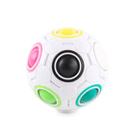 2 pezzi di giocattoli cubo di Rubik a 10 fori con decompressione della punta delle dita, giroscopio arcobaleno, 2 PCS(White), 2 PCS(Black )